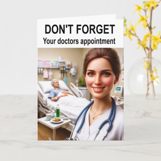 Don't forget your doctors appointment. カード (黄色い花)