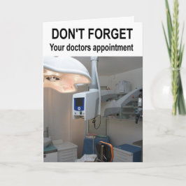 Don't forget your doctors appointment. カード
