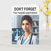 Don't forget your hospital appointment. カード (黄色い花)