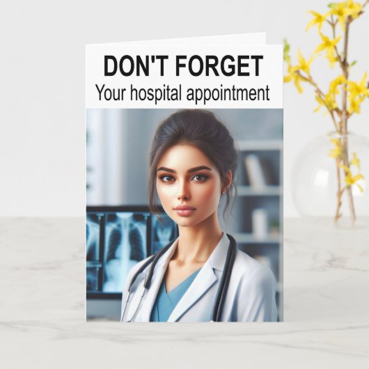 Don't forget your hospital appointment. カード (黄色い花)