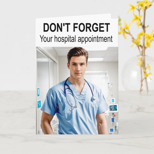 Don't forget your hospital appointment. カード (黄色い花)