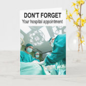 Don't forget your hospital appointment. カード (黄色い花)