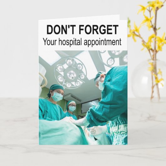 Don't forget your hospital appointment. カード (黄色い花)