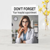 Don't forget your hospital appointment. カード (黄色い花)