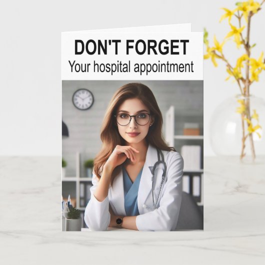 Don't forget your hospital appointment. カード (黄色い花)