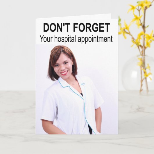 Don't forget your hospital appointment. カード (黄色い花)