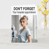 Don't forget your hospital appointment. カード (黄色い花)