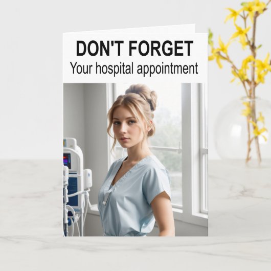 Don't forget your hospital appointment. カード (黄色い花)