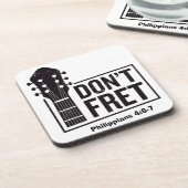 Don't fret (フィリップ4:6-7)ギター コースター (左側)