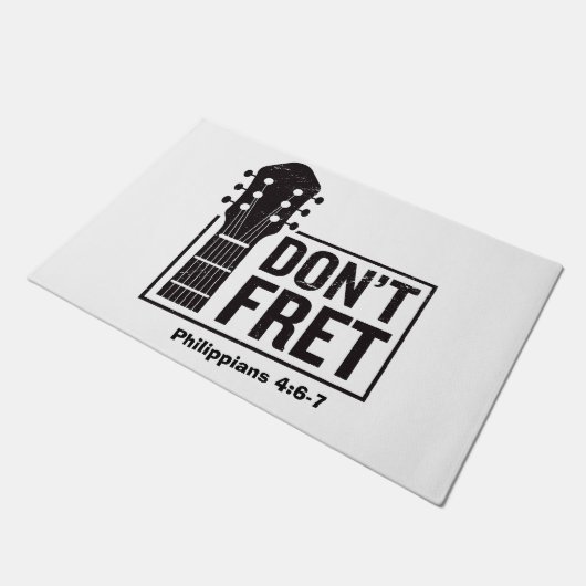 Don't fret （フィリップ4:6-7）ギター ドアマット (アングル)