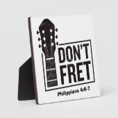 Don't fret （フィリップ4:6-7）ギター フォトプラーク (正面)
