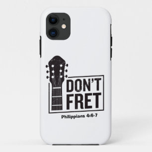 Don't fret (フィリップ4:6-7)ギター iPhone 11 ケース