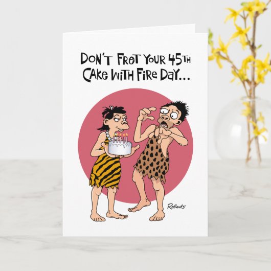 Don't Fret 45th誕生日・カード カード (黄色い花)