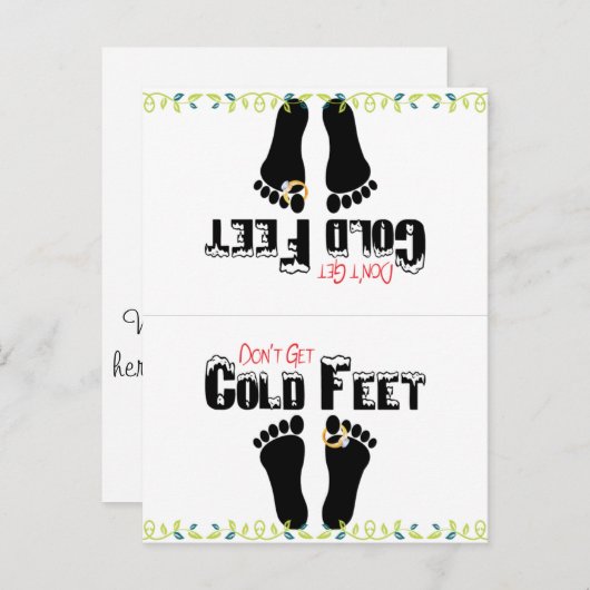 Don't Get Cold足ソックスおもしろいはがき ポストカード (正面/裏面)