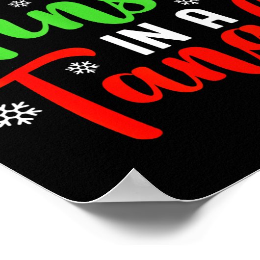 Don't Get Your Tinsel In A Tangle Black Uni Christ ポスター (角)