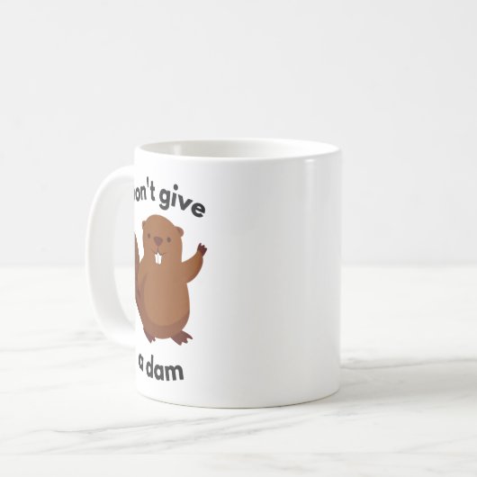 Don't Give A Dam コーヒーマグカップ (正面左)