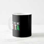 Don't Give Me Agita Funny Italian American Quote S コーヒーマグカップ (正面左)