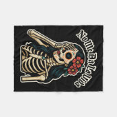 Don't Give Me Life Sugar Skull Humor Quote Funny G フリースブランケット (正面(横))