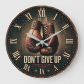 Don't Give Up Boxing Gloves ラージ壁時計 (正面)