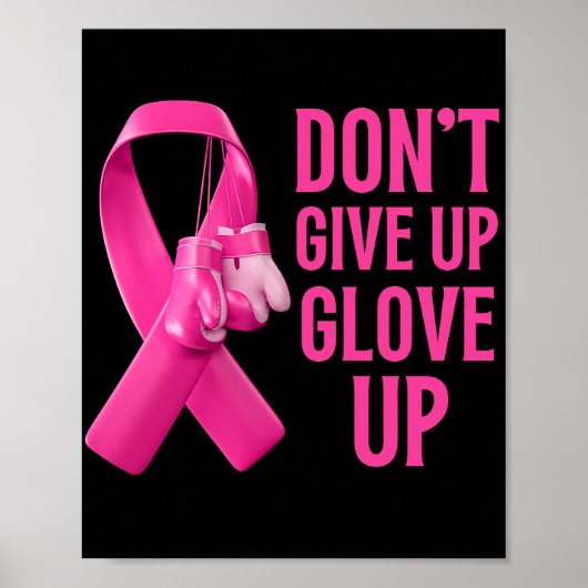 Don't give up glove up boxing cancer awareness  ポスター (正面)