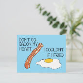 Don't Go Bacon Myハート- おもしろい ポストカード (スタンド正面)