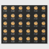 Don't Go Bakin私のハートおもしろいクッキープンダークBG ラッピングペーパー (フラット)