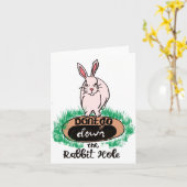 Dont Go Down The Rabbit Hole Womens Red  カード (黄色い花)