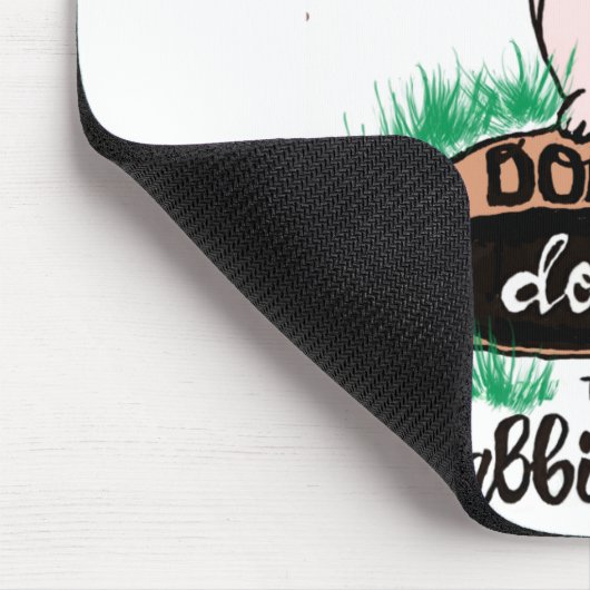 Dont Go Down The Rabbit Hole Womens Red  マウスパッド (コーナー)