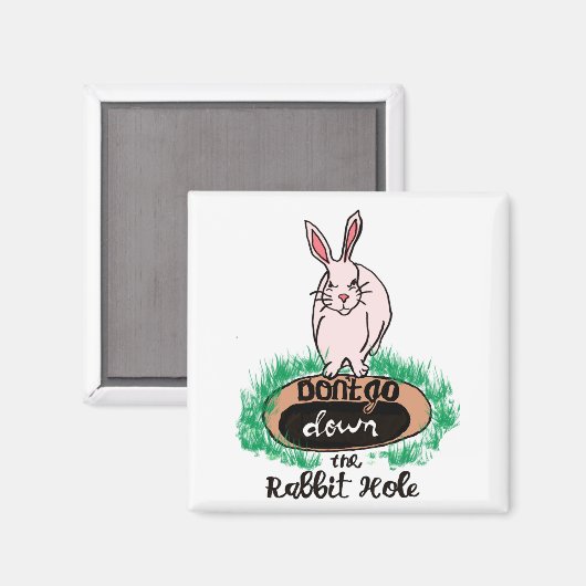 Dont Go Down The Rabbit Hole Womens Red  マグネット (正面/裏面)