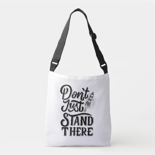 dont go just stand there クロスボディバッグ (正面)