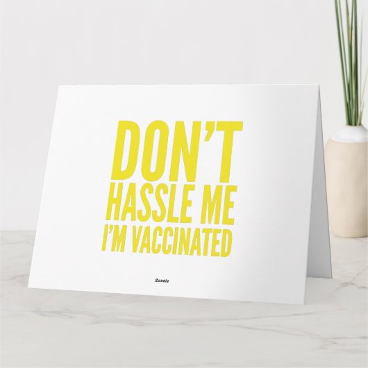 DON'T HASSLE ME I'M VACCINATED カード (裏面)