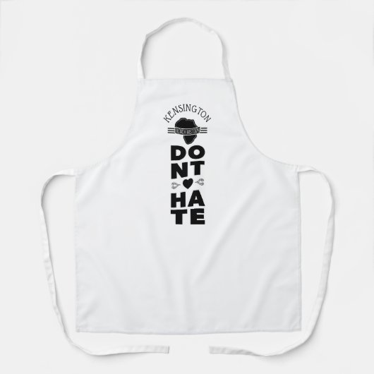 Don't Hate Black History on WHITE エプロン (正面)