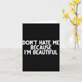 Don't Hate Me Because I'm Beautiful - Funny Gamer  カード (黄色い花)