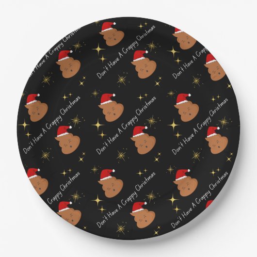 Don't Have A Crappyクリスマスパーティープレートスタイル1 ペーパープレート (正面)