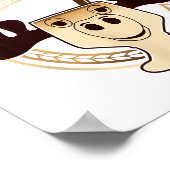 Don't Hog The Nog! Funny Christmas Eggnog Moose Mu ポスター (角)