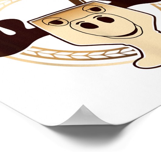 Don't Hog The Nog! Funny Christmas Eggnog Moose Mu ポスター (角)