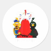 Don't Hug Me I'm Eds Funny Saying Sarcasm  ラウンドシール (正面)