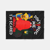 Don't Hug Me I'm Eds Funny Saying Sarcasm Raglan B フリースブランケット (正面(横))