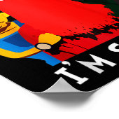 Don't Hug Me I'm Eds Funny Saying Sarcasm Raglan B ポスター (角)