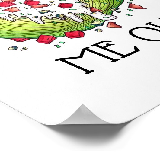 DON'T ICE ME OUT Funny Iceberg Lettuce Wedge Salad ポスター (角)