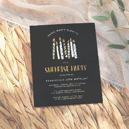 Don't It吹金ゴールドグリッターサプライズ誕生日パーティー インビテーションポストカード