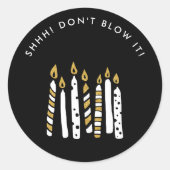 Don't It吹金ゴールドグリッターサプライズ誕生日パーティー ラウンドシール (正面)