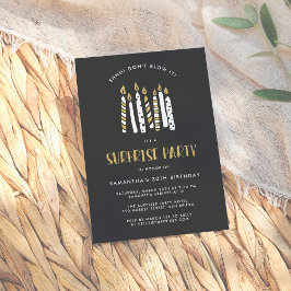 Don't It吹金ゴールドグリッターサプライズ誕生日パーティー 案内状