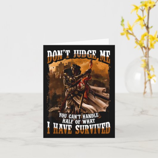 Don't Judge Me You Can't Handle Half Of What I Hav カード (黄色い花)