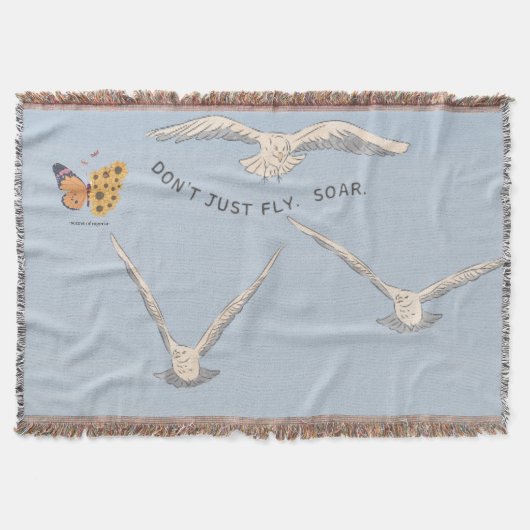 Don't Just Fly Soar Throw Blanket スローブランケット (正面)
