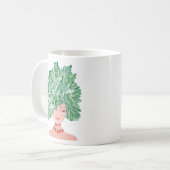 Don't Kaleマイヴィーブウォーターカラーケール美しい女性 コーヒーマグカップ (正面左)