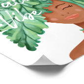 Don't Kaleマイヴィーブウォーターカラーケール美しい女性 ポスター (角)