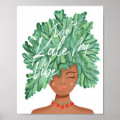 Don't Kaleマイヴィーブウォーターカラーケール美しい女性 ポスター (正面)