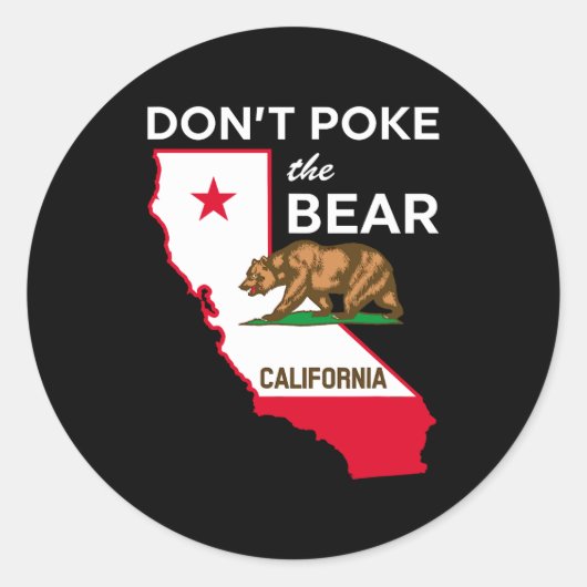 Dont Ke The Bear California Republic Design  ラウンドシール (正面)
