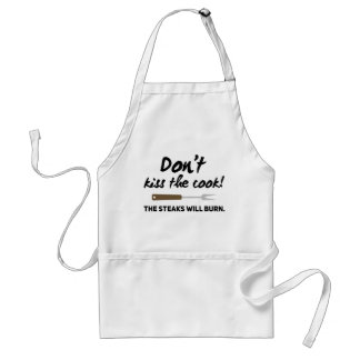 Don't Kiss the Cook Grillmaster Love Steaks スタンダードエプロン